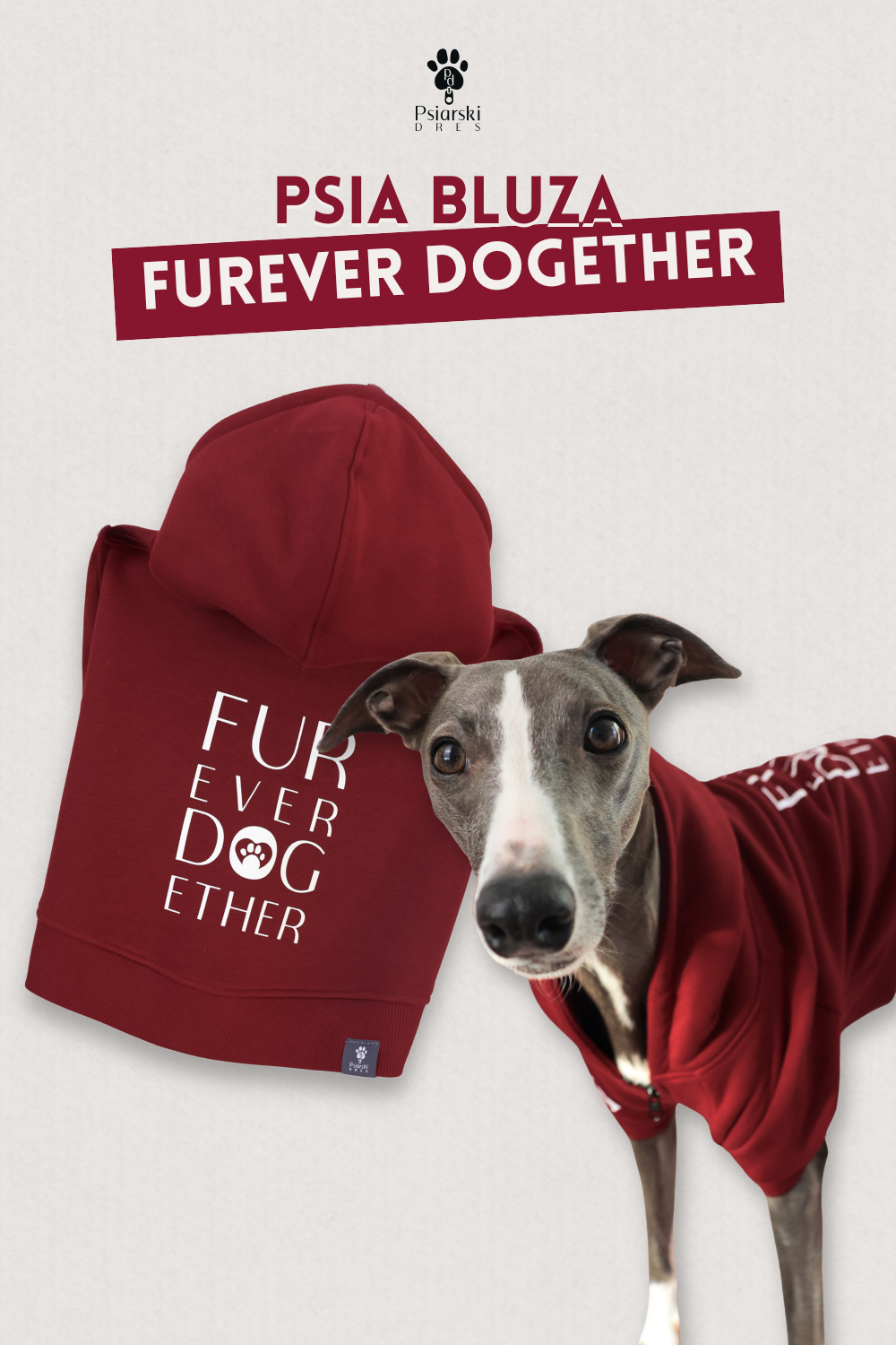 Psia bluza z kapturem Furever Dogether