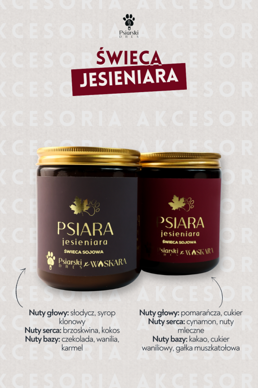 Świeca sojowa Psiara Jesieniara