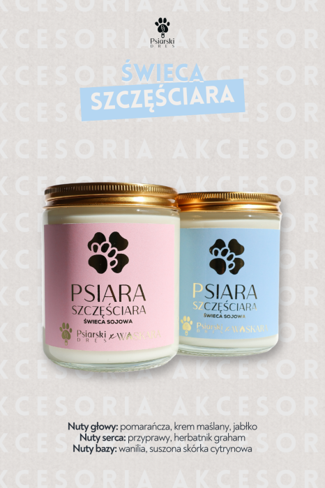 Świeca sojowa Psiara Szczęściara