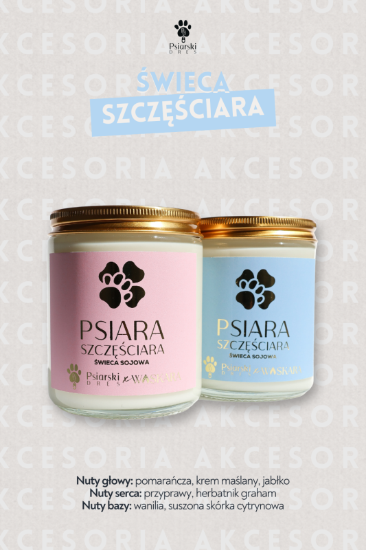 Świeca sojowa Psiara Szczęściara